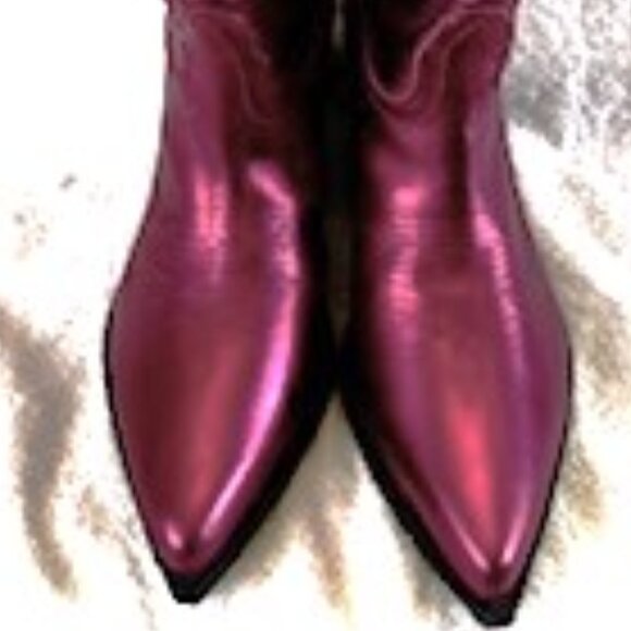 Steve Madden "West" metallic hot pink western boots NWOT Size 9 - Picture 4 of 10
